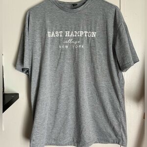 Grey lettered tee shirt